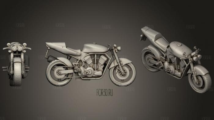 Printle Motorcycle stl model for CNC
